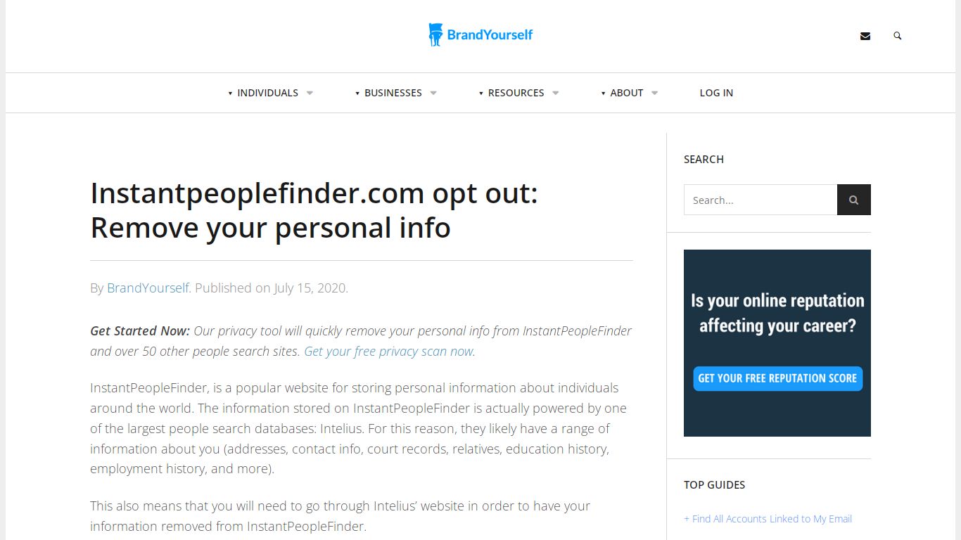 Instantpeoplefinder.com opt out: Remove your personal info